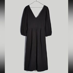 Madewell Light Spun V-Neck Midi Dress